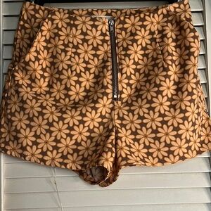 Altar'd State Tan and Brown High Waist Shorts